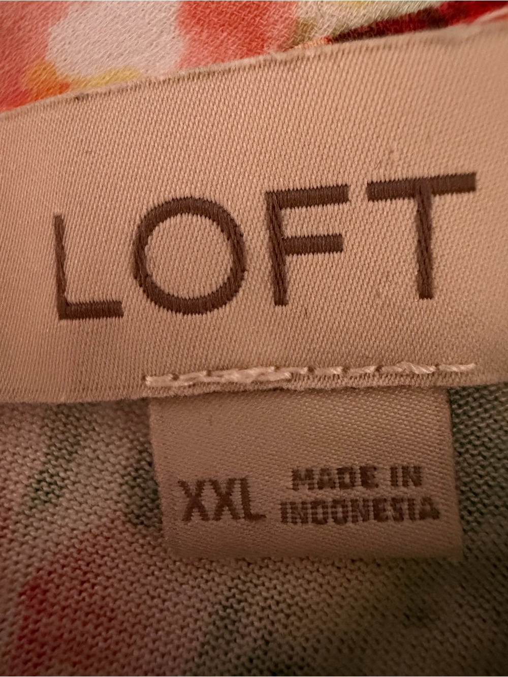 LOFT Floral Blouse in Green, Pink, Orange - Picture 9 of 16